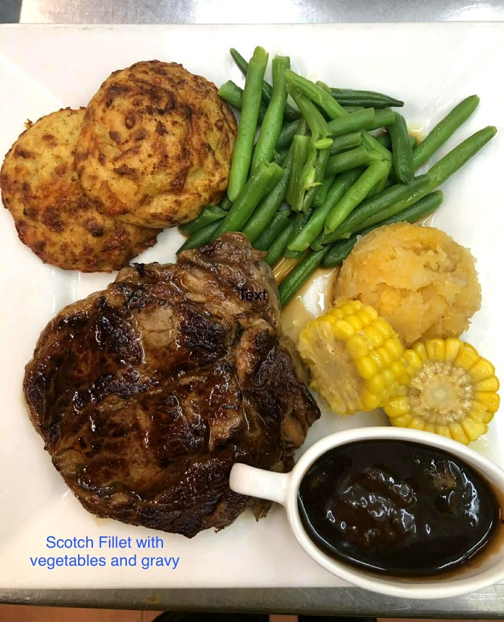 Scotch Fillet at The Top Pub Rosebery