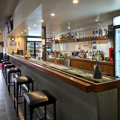 The public bar at The Top Pub Rosebery