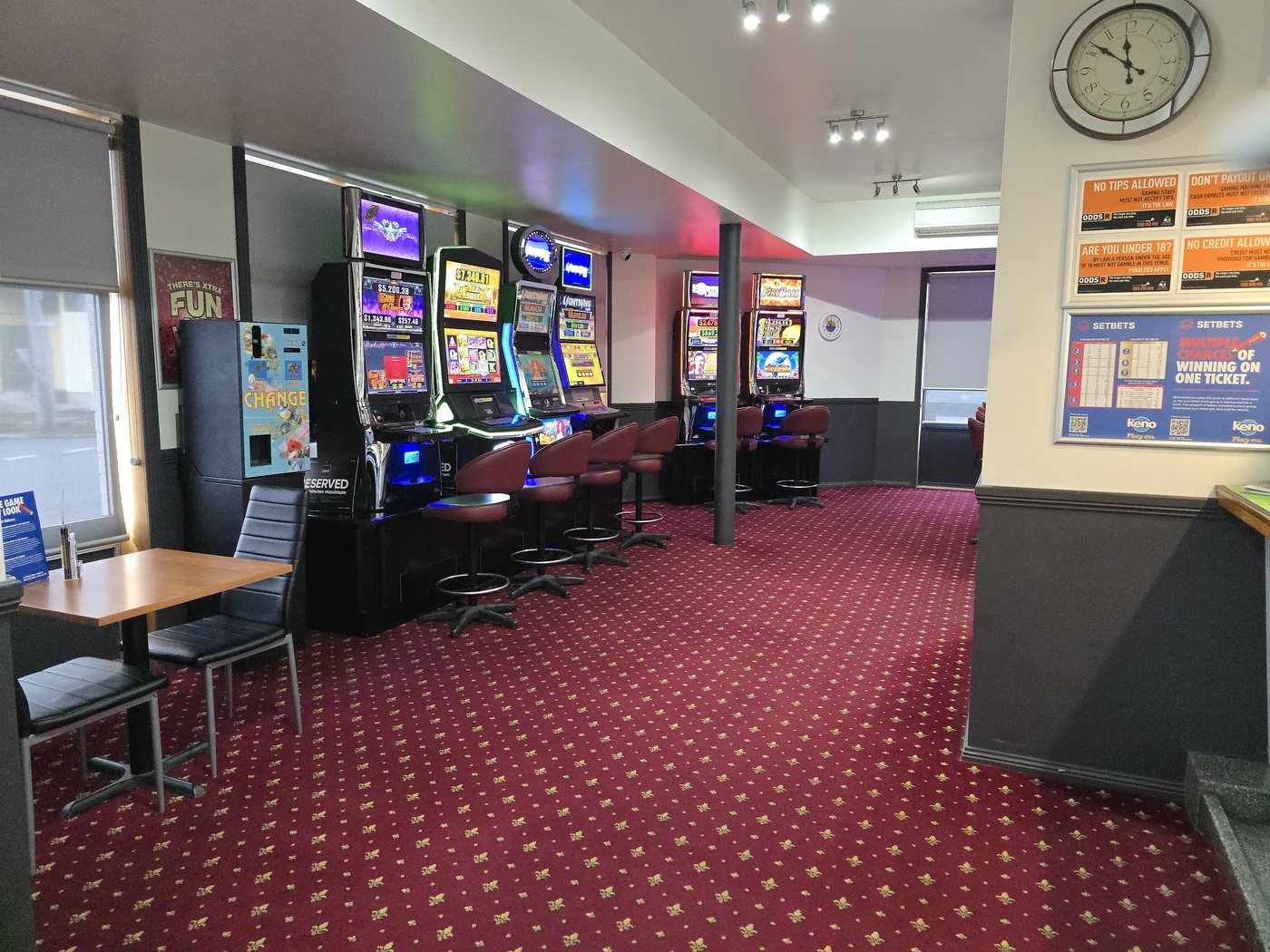 Gaming lounge at The Top Pub Rosebery